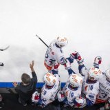 Les Zurich Lions ont tranquillement battu Ajoie vendredi KEYSTONE/GEORGIOS KEFALAS